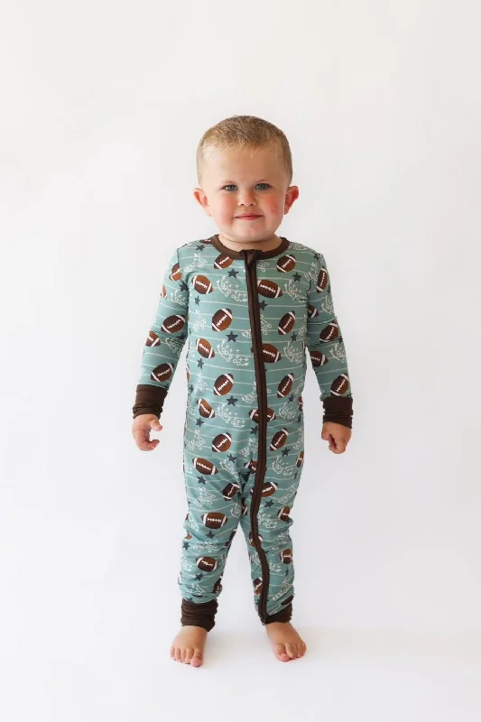 Touchdown Blitz Bamboo Baby Zip-Up Pajama Men's pajama sets