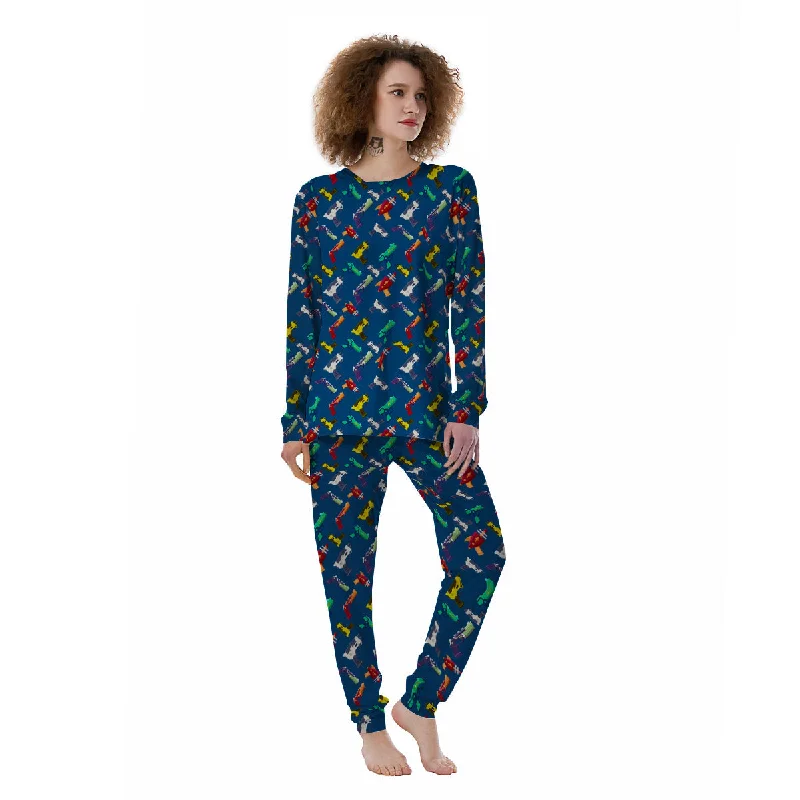 Guns Game Colorful Print Pattern Women's Pajamas Budget-friendly pajama sets