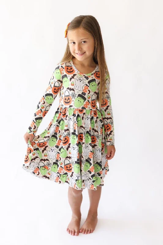 Monster Mash-Up Girls Halloween Twirl Dress Camisole pajama sets