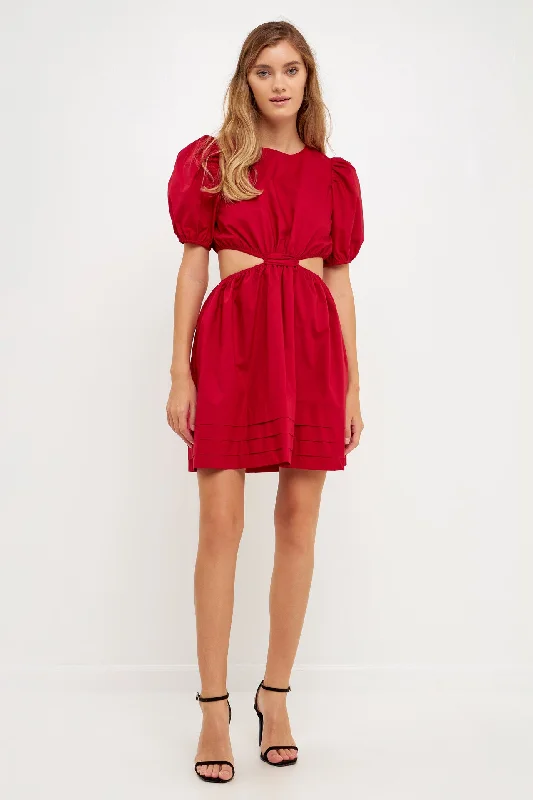 Pleats with Cut-out Detail Mini Dress H&M mini dresses