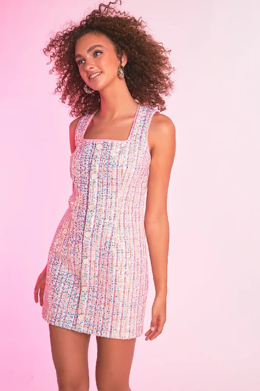 Sequin Tweed Mini Dress Expensive mini dresses