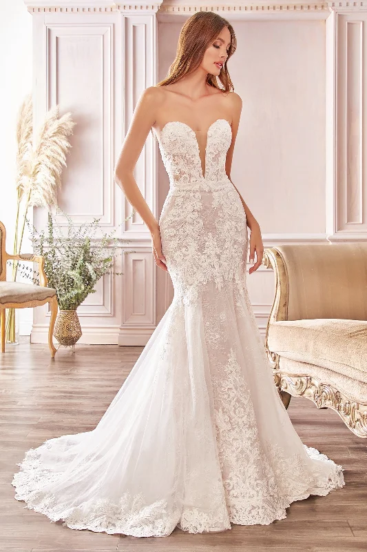 **Cinderella Divine Bridal: Enchanting Trumpet Gown for Timeless Elegance** Off-shoulder Wedding Gown