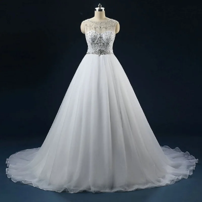 Crystal Cascade Gown Sparkle Bridal Dress