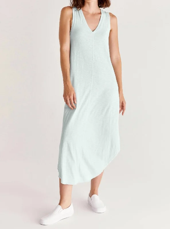 Langdon Midi Dress in Iced Turquoise Affordable midi dresses