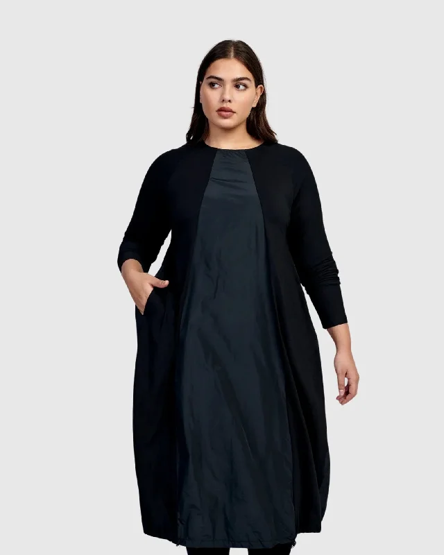 Urban Lyra Midi Dress, Black Flattering midi dresses for all body types