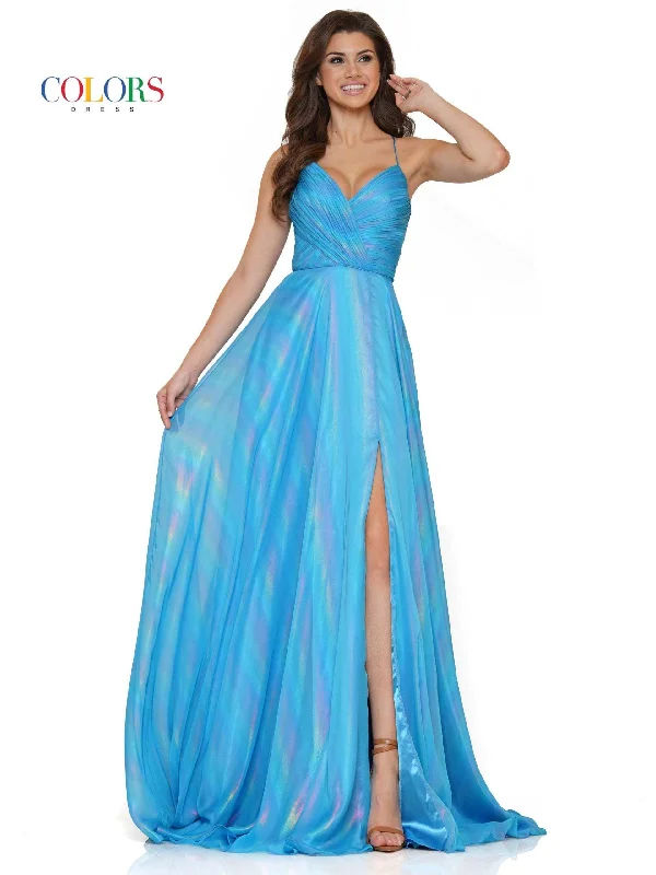 Colors 2765 Colors Long Spaghetti Strap Sexy Prom Dress Best maxi dresses for petites