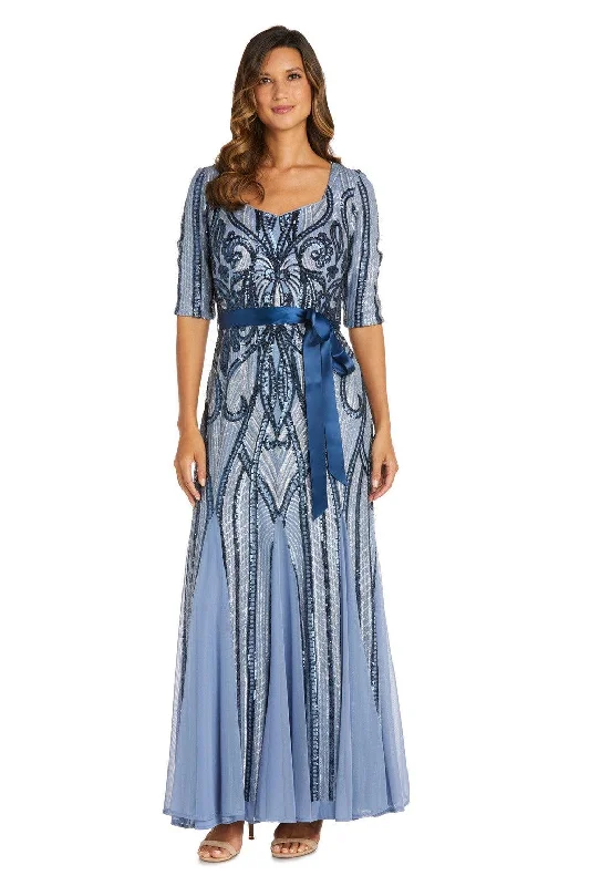 R&M Richards 9225 Long Mother of the Bride Formal Dress Corset maxi dresses