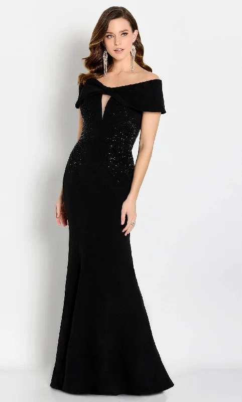 Cameron Blake CB758 - Off-Shoulder Stone Embellished Evening Gown Gothic party dresses