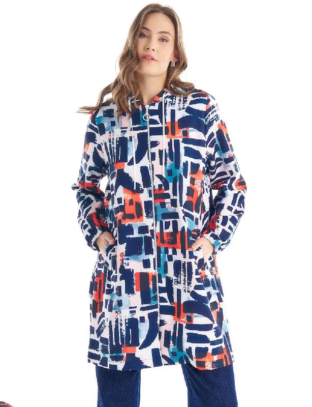 Mesh Hoodie Detailed Abstract Pattern Wear and Go Dress Navy Blue H&M floral dresses