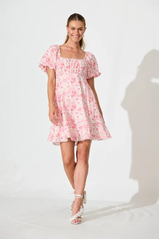 Shella Dress In Pink Floral Print ASOS floral dresses