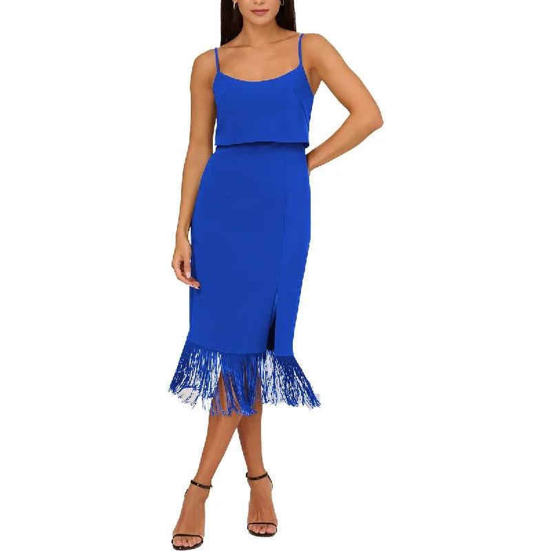 Adrianna Papell Womens Fringe  Sheath Dress Preppy unclassified dresses