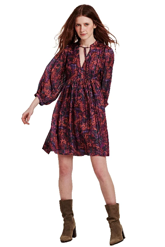 ALEXIS EMPIRE WAIST DRESS PLUM PAISLEY Unique unclassified dresses