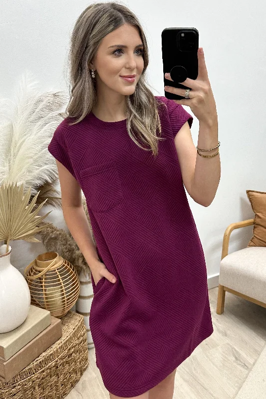 "All You Need" Dress (Plum) Soft fabric unclassified dresses