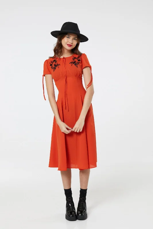 Ava Orange Dress Lightweight unclassified dresses