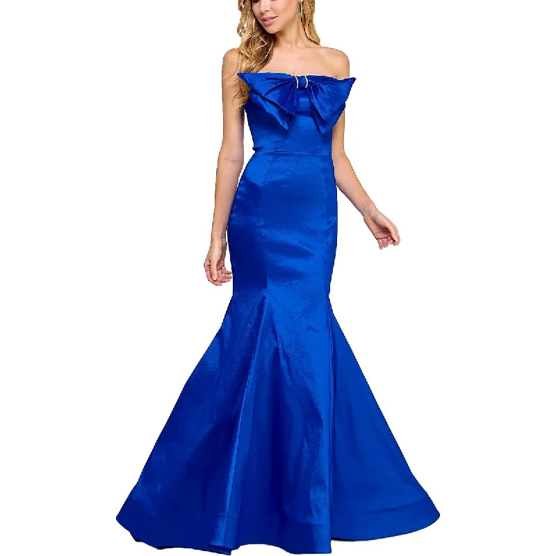 B. Darlin Womens Juniors Strapless Bow Evening Dress Unique unclassified dresses