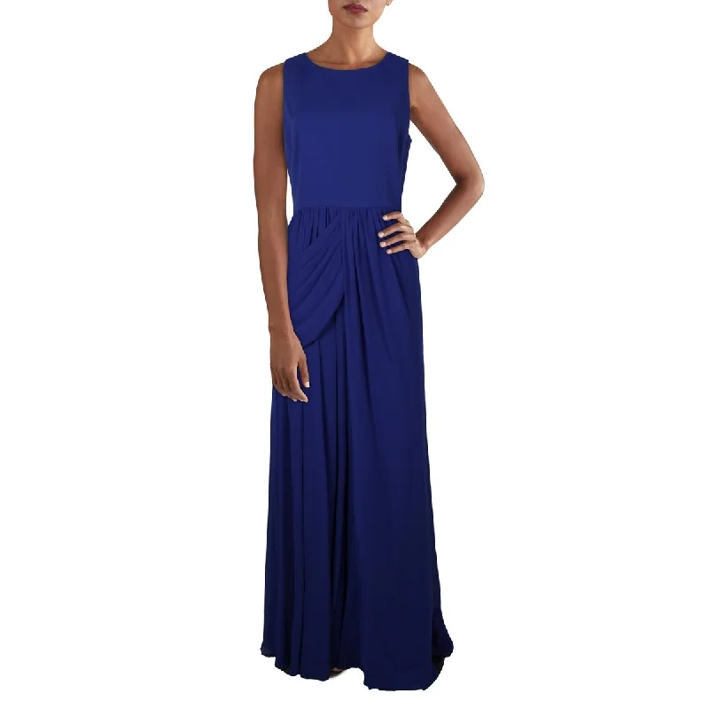 Badgley Mischka Womens Chiffon Draped Evening Dress Party unclassified dresses