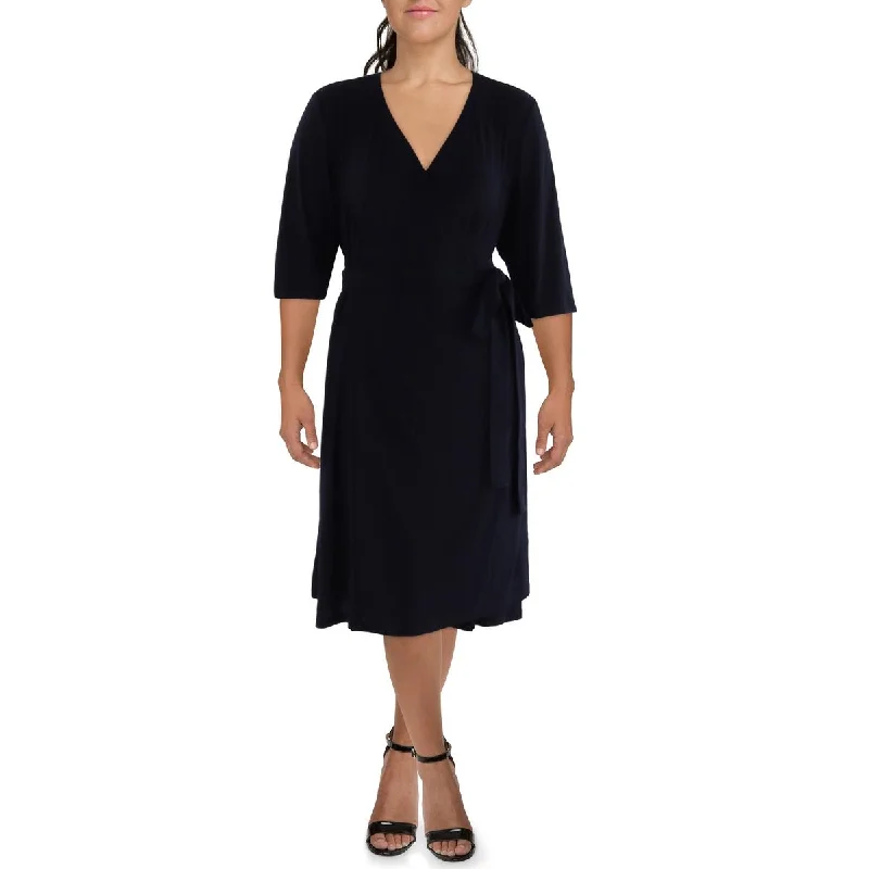 BHFO Womens Plus Wrap Evening Wear Wrap Dress Graduation unclassified dresses