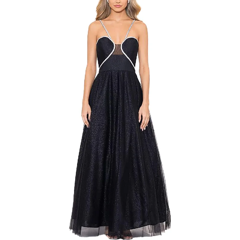 Blondie Nites Womens Juniors Glitter Embellished Evening Dress Cotton unclassified dresses