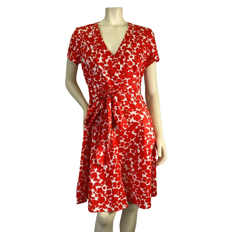 Boden White and Red Wrap Dress Street style unclassified dresses