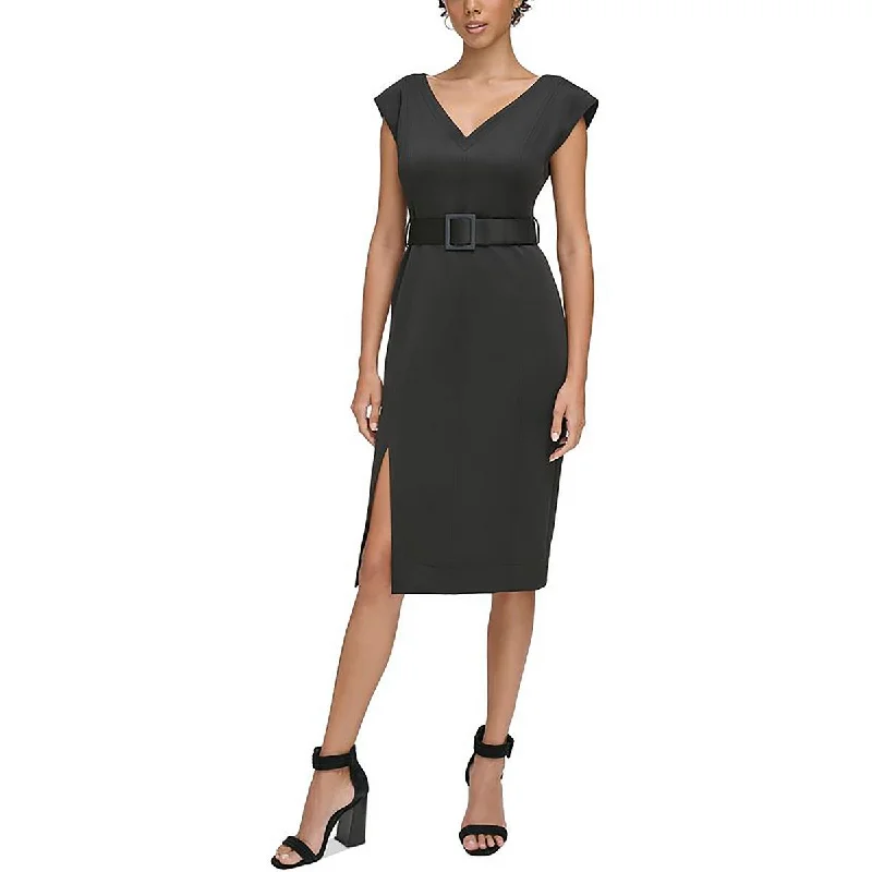 Calvin Klein Womens Knit Sleeveless Sheath Dress Lace unclassified dresses