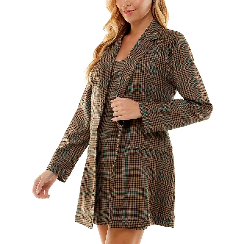 City Studio Womens Juniors Knit Plaid Two Piece Dress Festival unclassified dresses