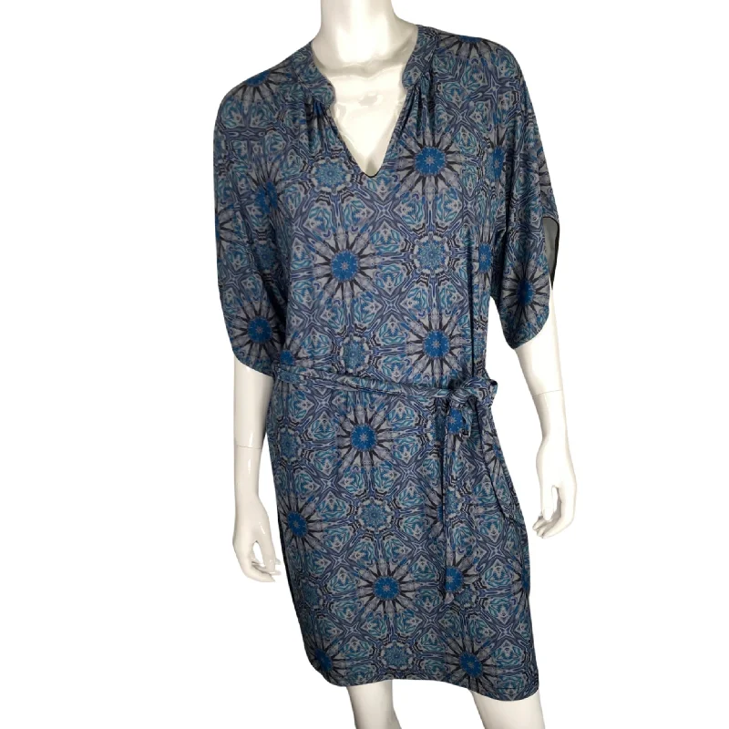 Deborah Viereck 33 Butterflies Blue Kaleidoscope Wrap Dress Wrap unclassified dresses