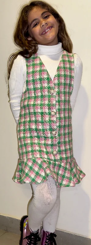 Green/pink tweed dress Holiday unclassified dresses