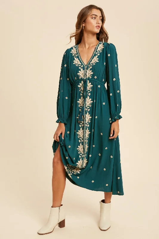 Hazel Embroidered Dress Long sleeve unclassified dresses