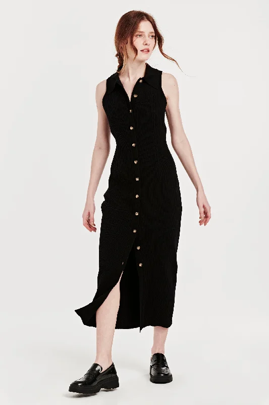 JACKY BUTTON FRONT DRESS BLACK Popular unclassified dresses