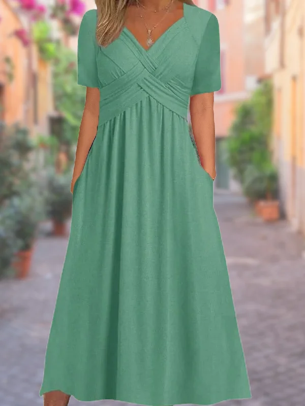 Kara® | Simple dress with V-neckline Trendy unclassified dresses