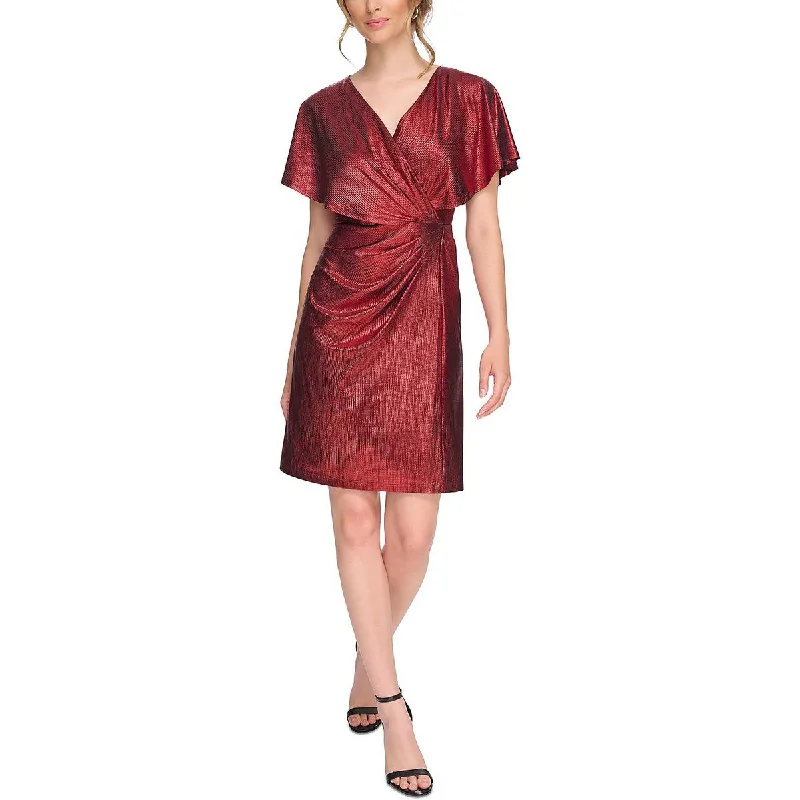 Kensie Womens   Metallic  Wrap Dress Graduation unclassified dresses