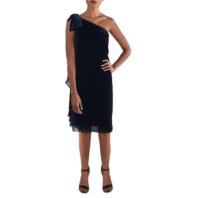 Lauren Ralph Lauren Womens Chiffon Velvet Trim Sheath Dress Soft fabric unclassified dresses