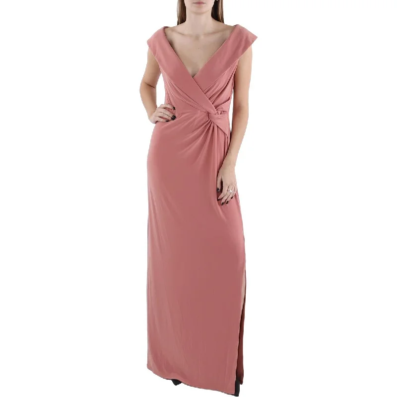 Lauren Ralph Lauren Womens Jersey Off-The-Shoulder Evening Dress Open-back unclassified dresses