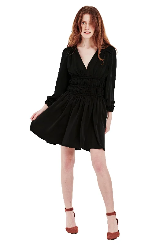 LAUREN RUCHED DRESS BLACK Earthy tone unclassified dresses