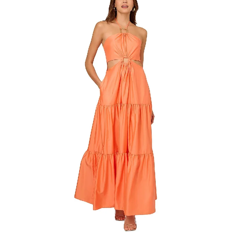 Liv Foster Womens Taffeta Halter Evening Dress Spring unclassified dresses