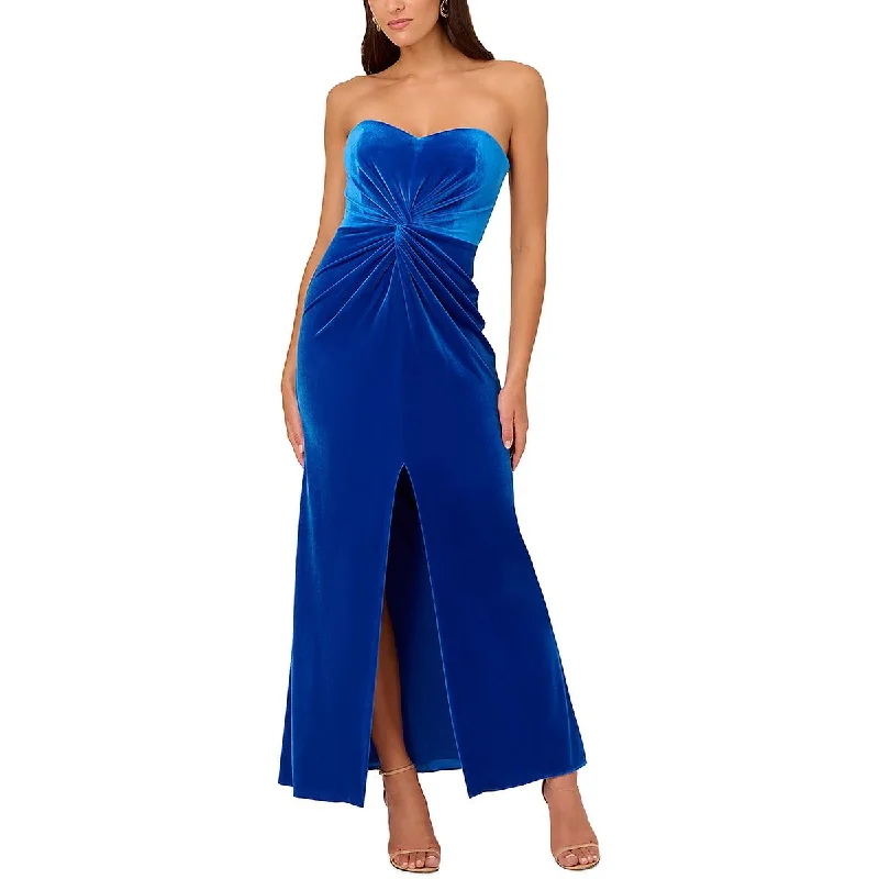 Liv Foster Womens Velvet Strapless Evening Dress Unique unclassified dresses