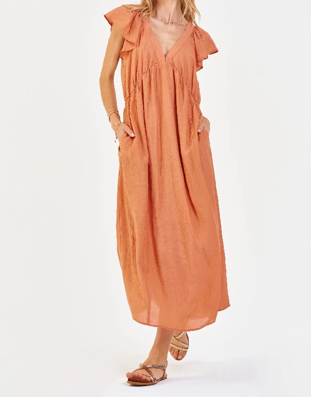 LOTTIE DEEP V DRESS SOFT APRICOT Lace unclassified dresses