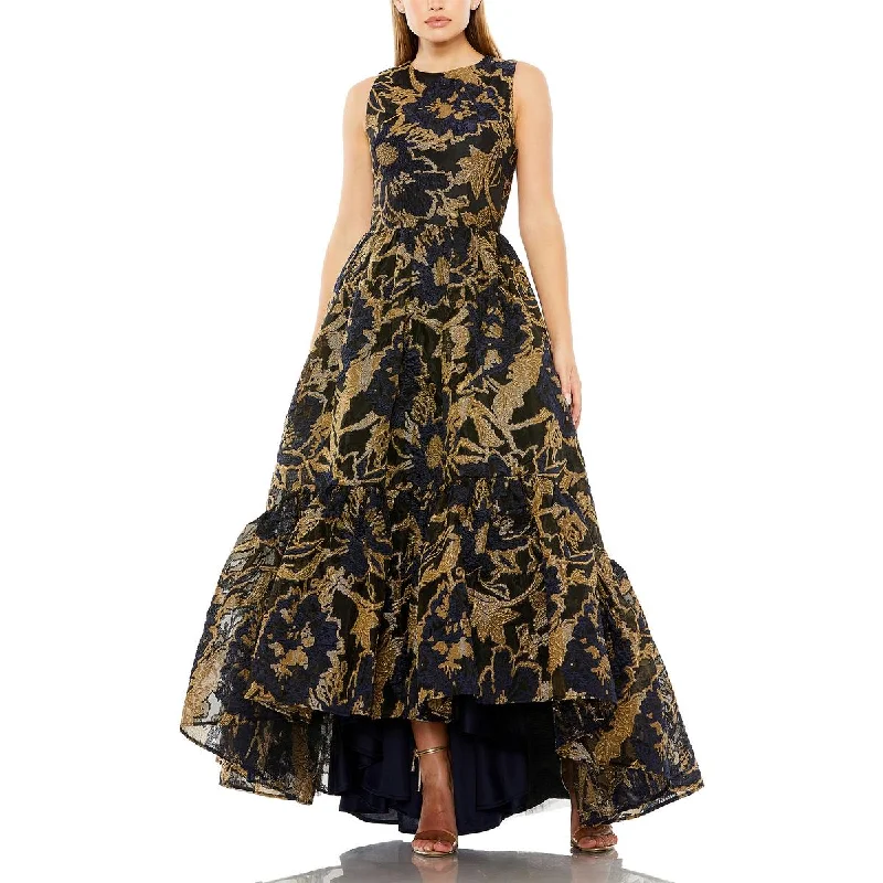 Mac Duggal Womens Brocade Hi-Low Evening Dress Dark color unclassified dresses