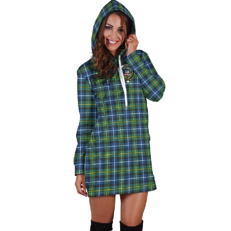 MacNeil of Barra Ancient Tartan Hoodie Dress with Family Crest Floral unclassified dresses