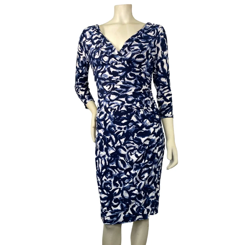 Ralph Lauren Navy & White V-Neck Dress Office unclassified dresses