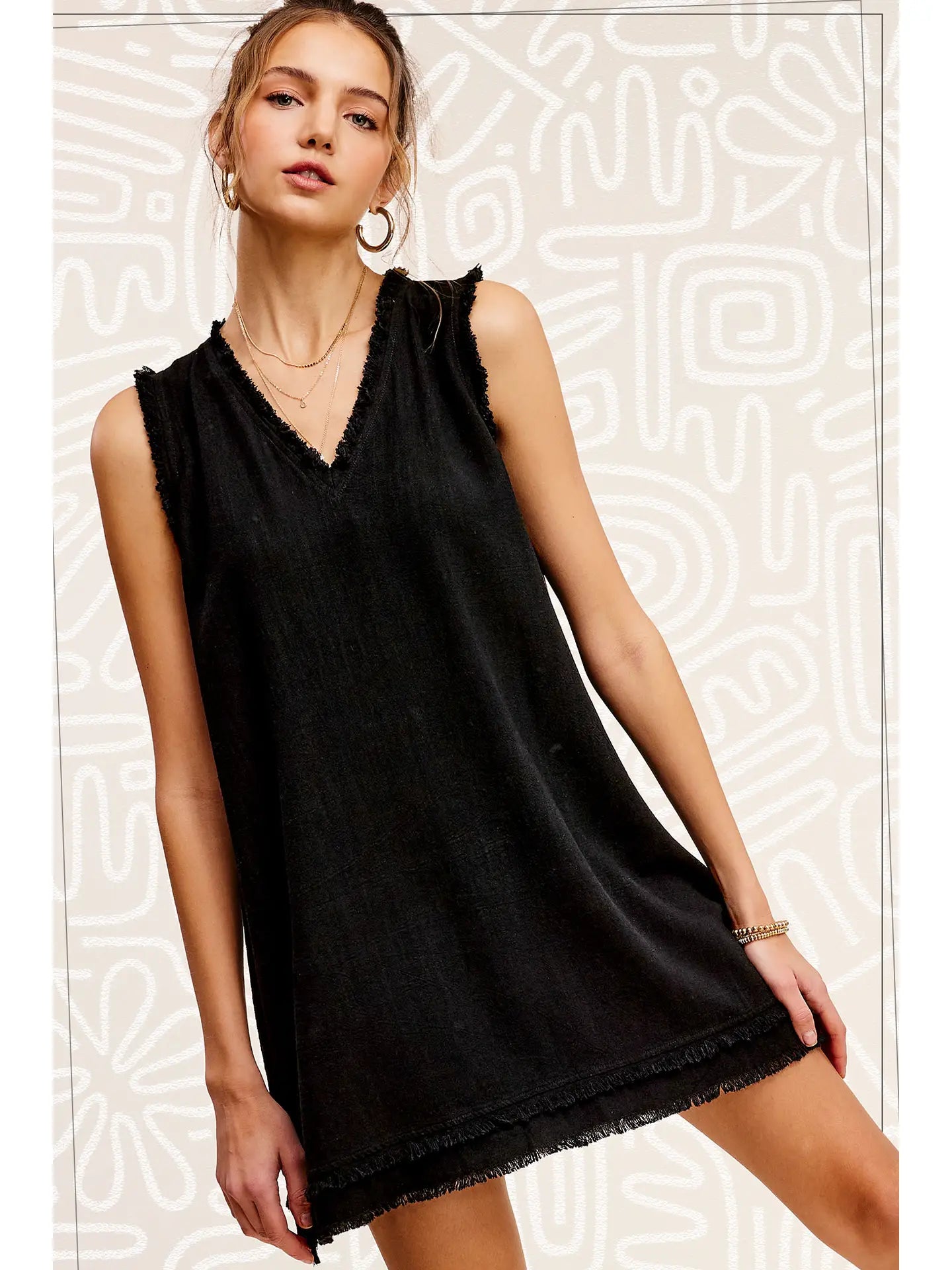 Nora Black Tunic Metallic unclassified dresses