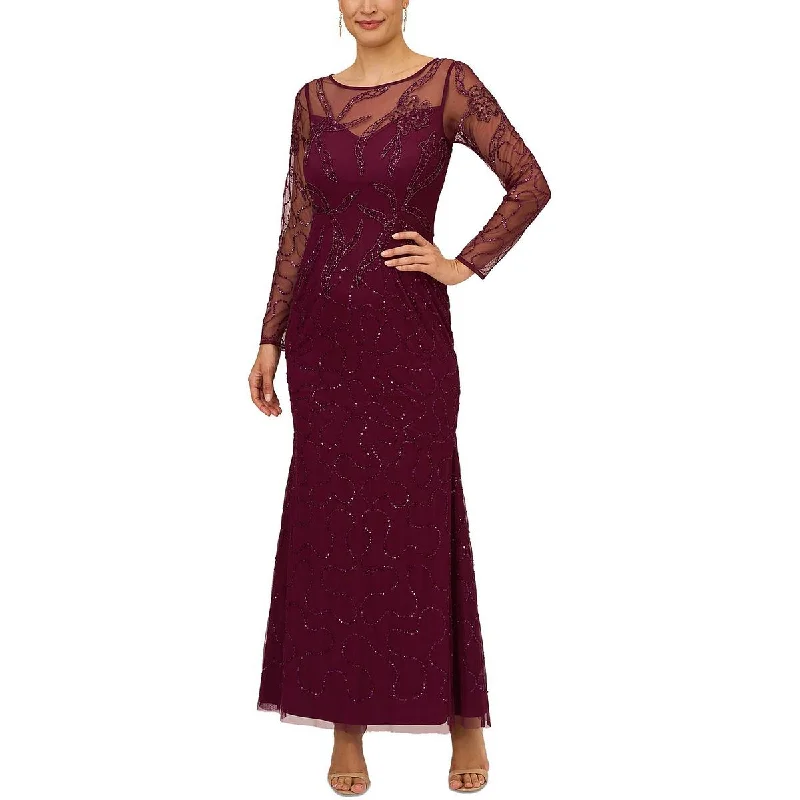 Papell Studio by Adrianna Papell Womens Beaded Shear Evening Dress Fashionable unclassified dresses