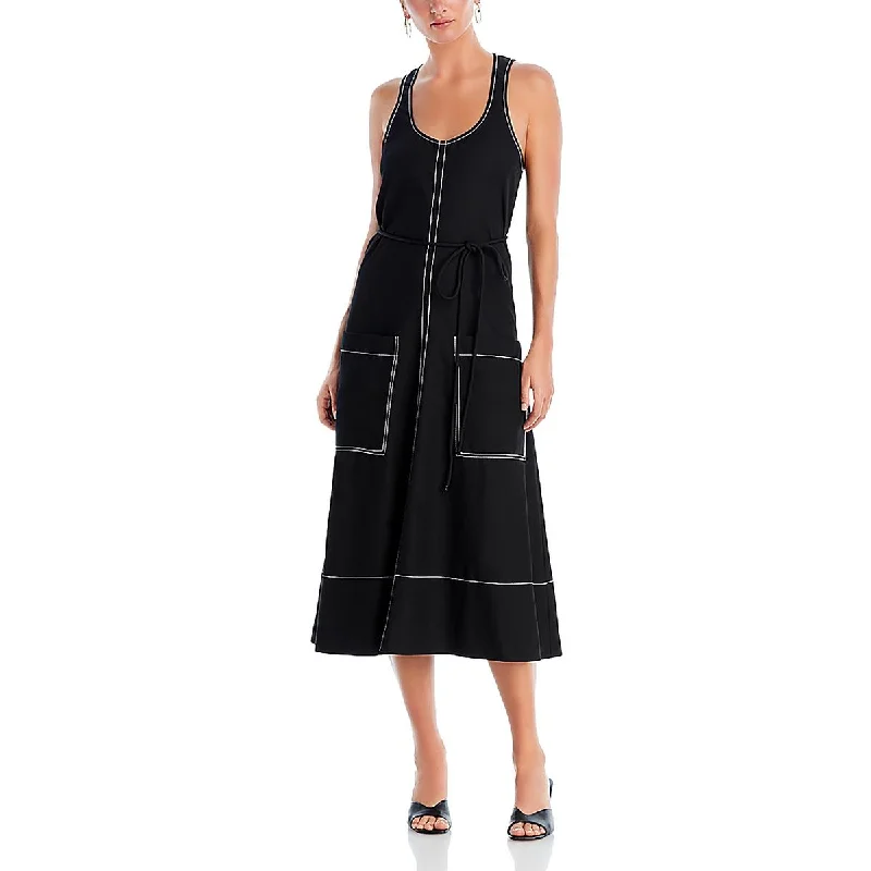 Proenza Schouler Womens Lucy Sleeveless Belted Fit & Flare Dress Budget-friendly unclassified dresses