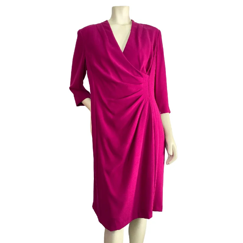 Tahari Purple 3/4 Length Sleeve Dress Stylish unclassified dresses