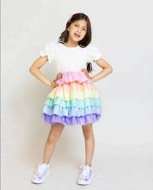 Satin Rainbow Dream Dress Graduation unclassified dresses