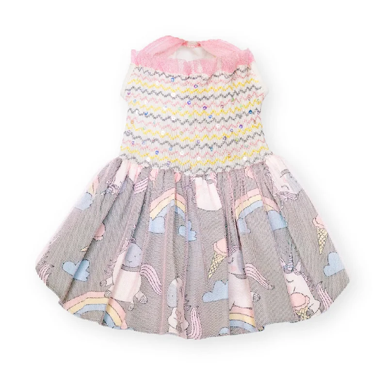 Rainbows, Magic, and Unicorns  Hand-Smocked Dress ( 2024 Collectors Edition ) Beaded unclassified dresses