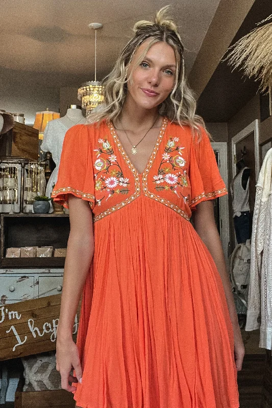 Raquel Citrus Embroidered Dress Fall unclassified dresses