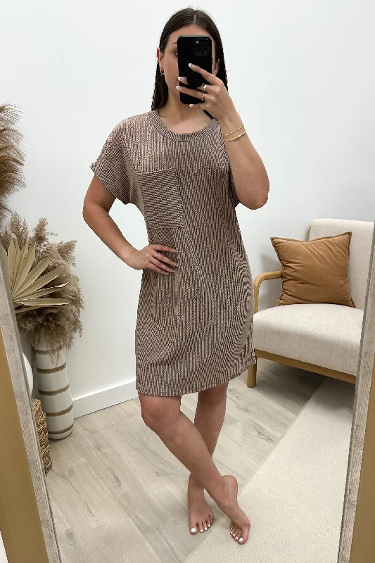 "Ribbed & Relaxed" Dress (Acorn) Spring unclassified dresses