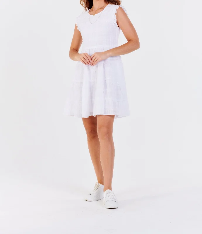 SADIE SLEEVELESS DRESS WHITE Trendy new unclassified dresses