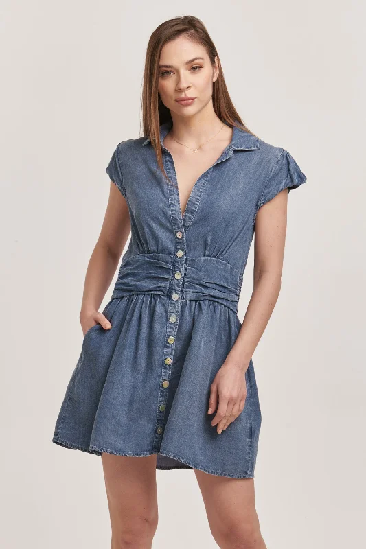 SAWYER BUTTON DOWN DRESS INDEPENDENCE BLUE TENCEL Fashionable unclassified dresses